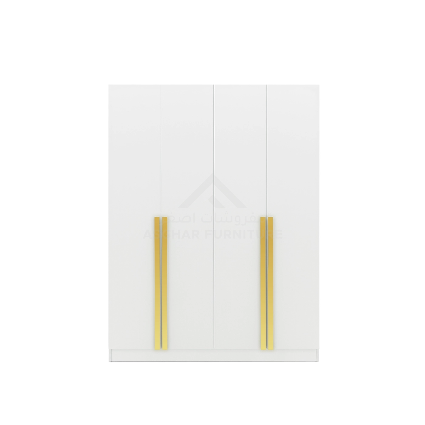 Alcea 4-Door Wardrobe - Golden Handle - Image 4