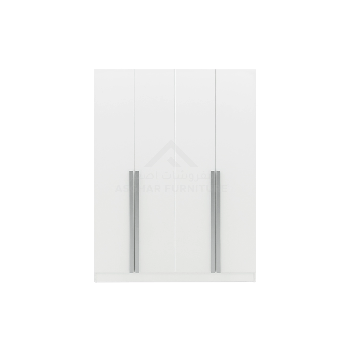 Alcea 4-Door Wardrobe - Silver Handle - Image 2