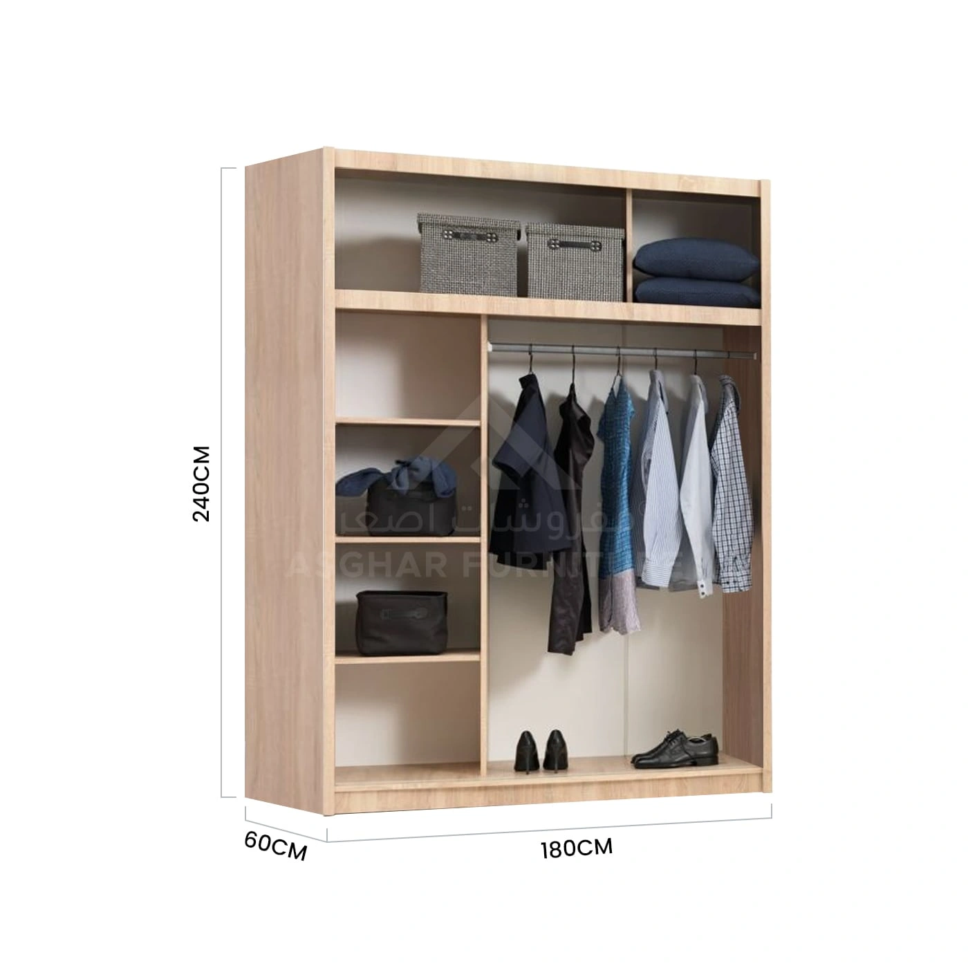 Coral Mirror Wardrobe - Image 3
