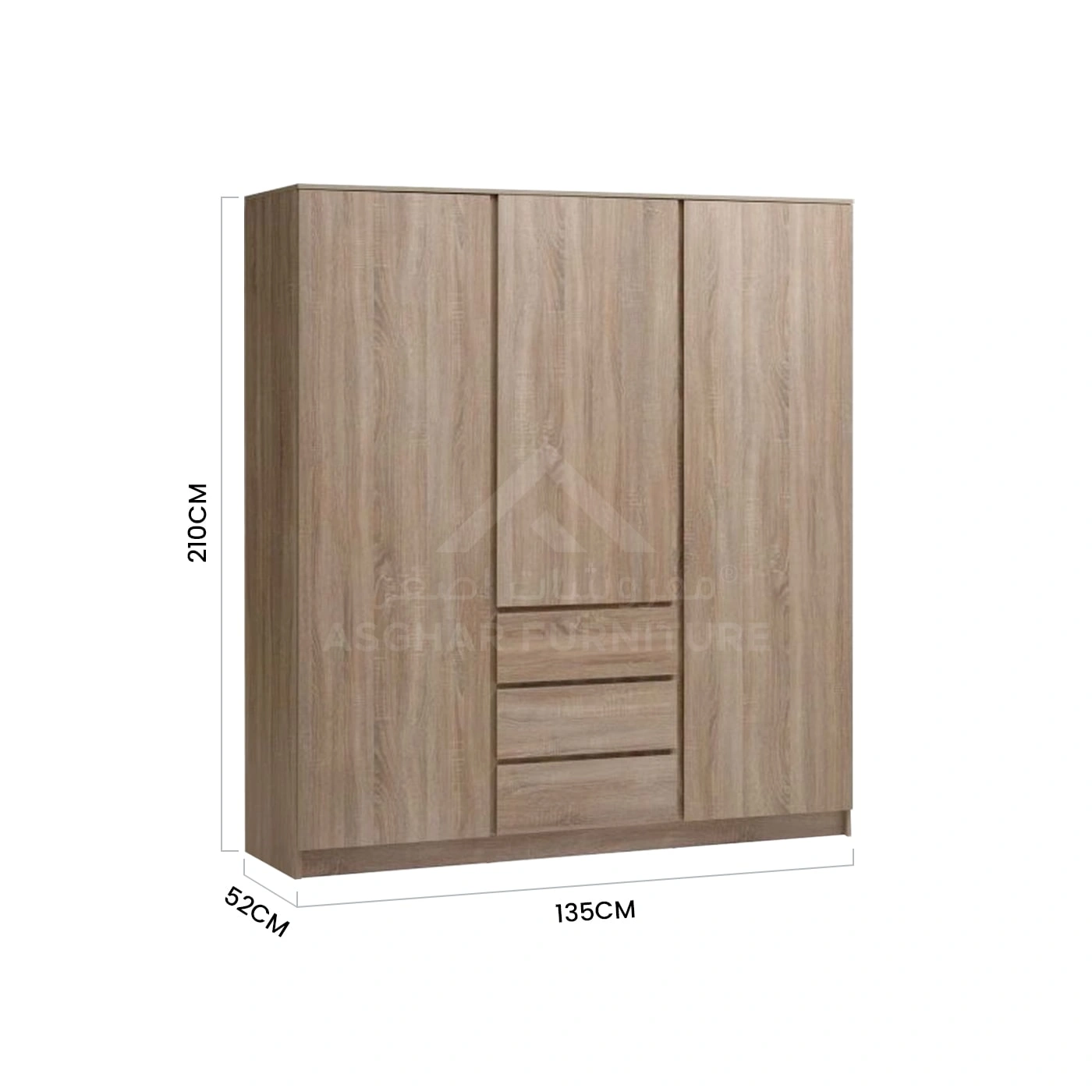 Galaxy 3-Door Wardrobe - Image 3