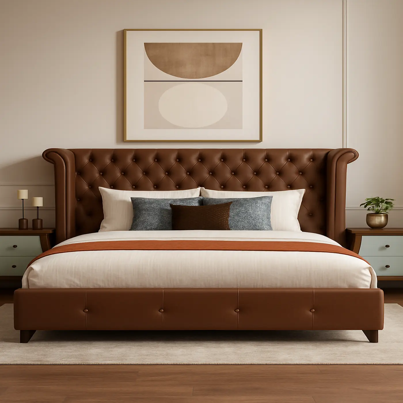 Monarch Tufted Wingback Bed