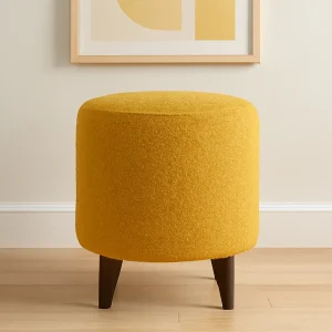 Neutral Nest Round Ottoman