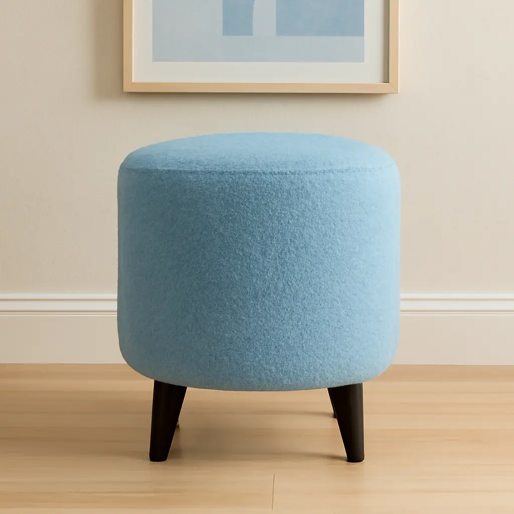 Neutral Nest Round Ottoman - Image 2