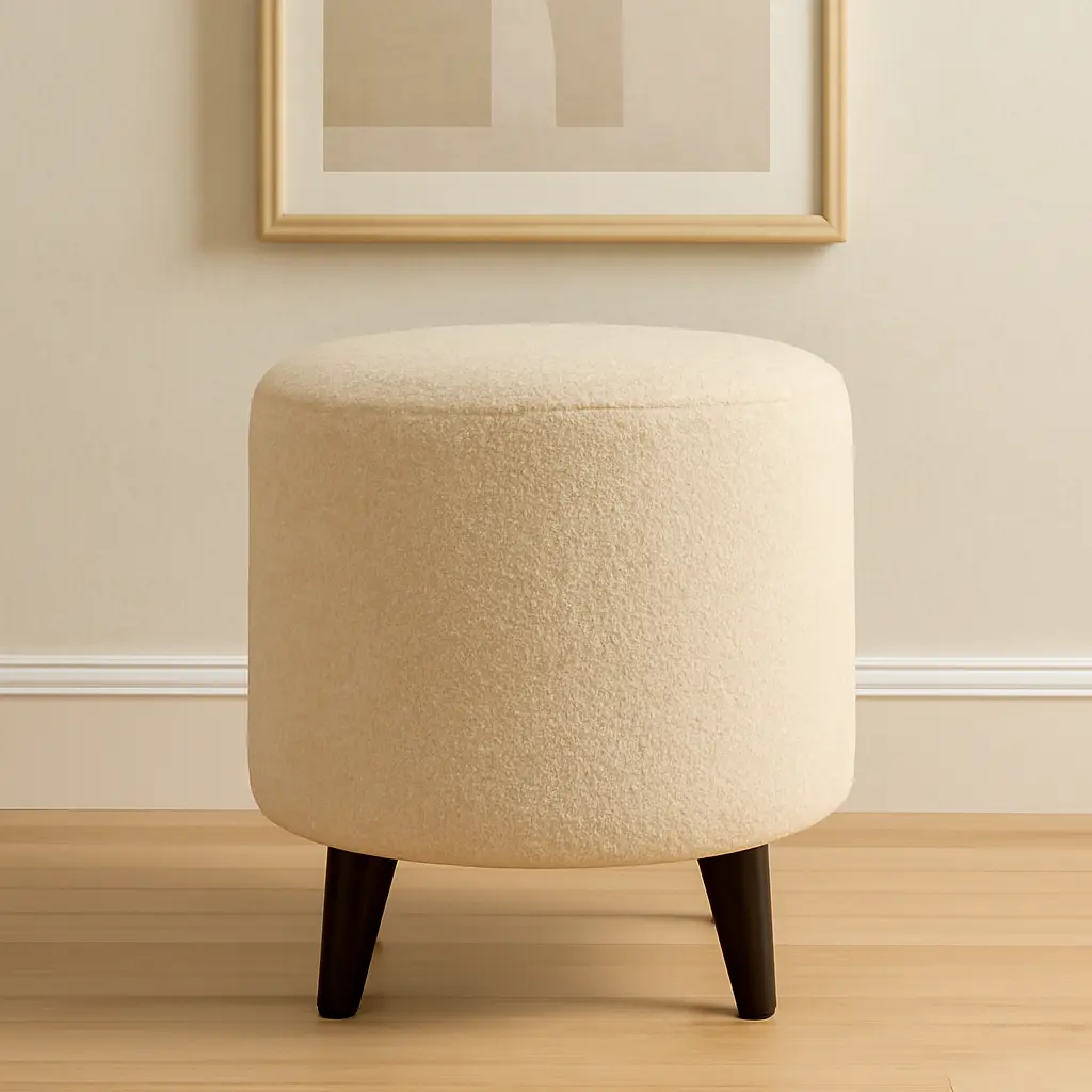 Neutral Nest Round Ottoman - Image 5