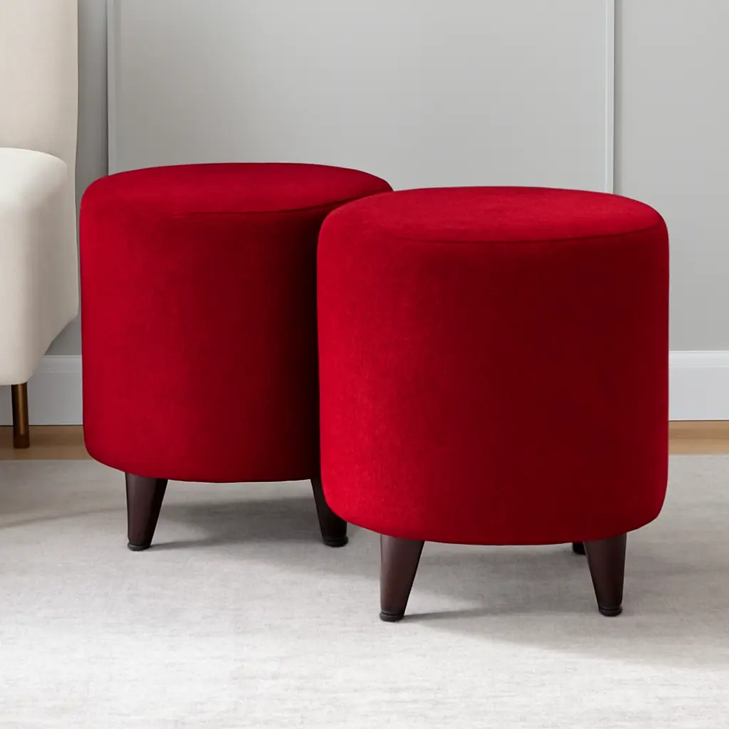 Neutral Nest Round Ottoman - Image 7