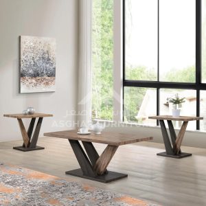 Grey-Oak Coffee Table Set