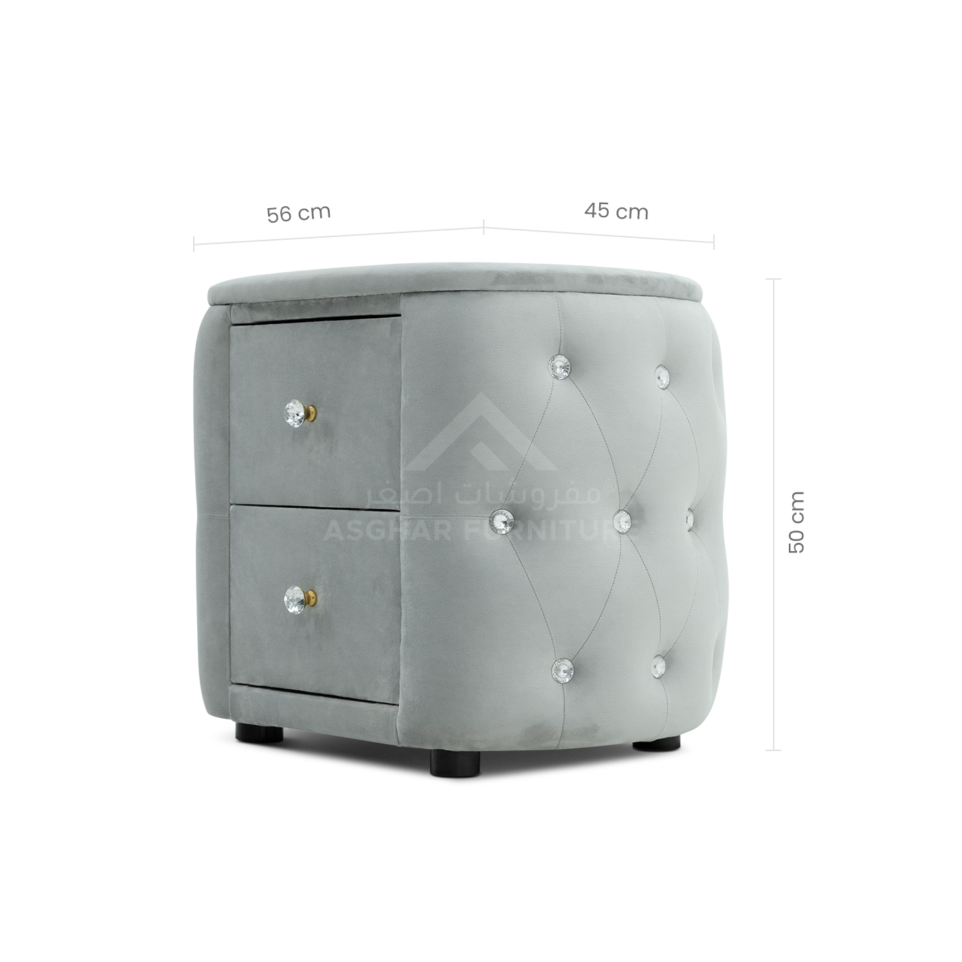 Oval 2-Drawer Nightstand - Image 5