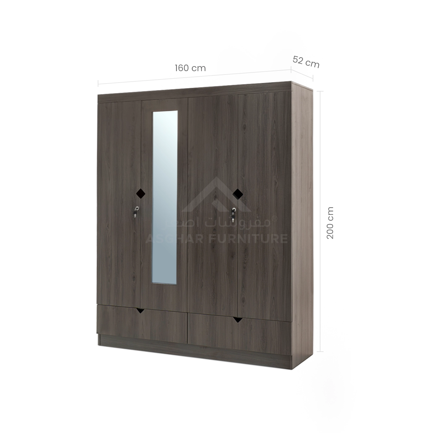 Alexa 4-Door Wardrobe - Image 5