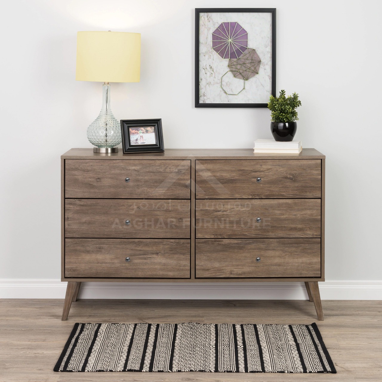 Mid Century Modern 6-drawer Dresser - Image 3